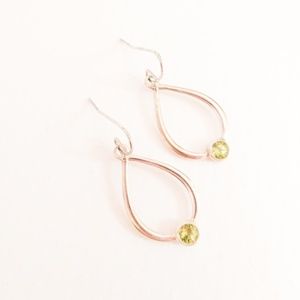 Pandora Retired Peridot Dangle Earrings NWOT